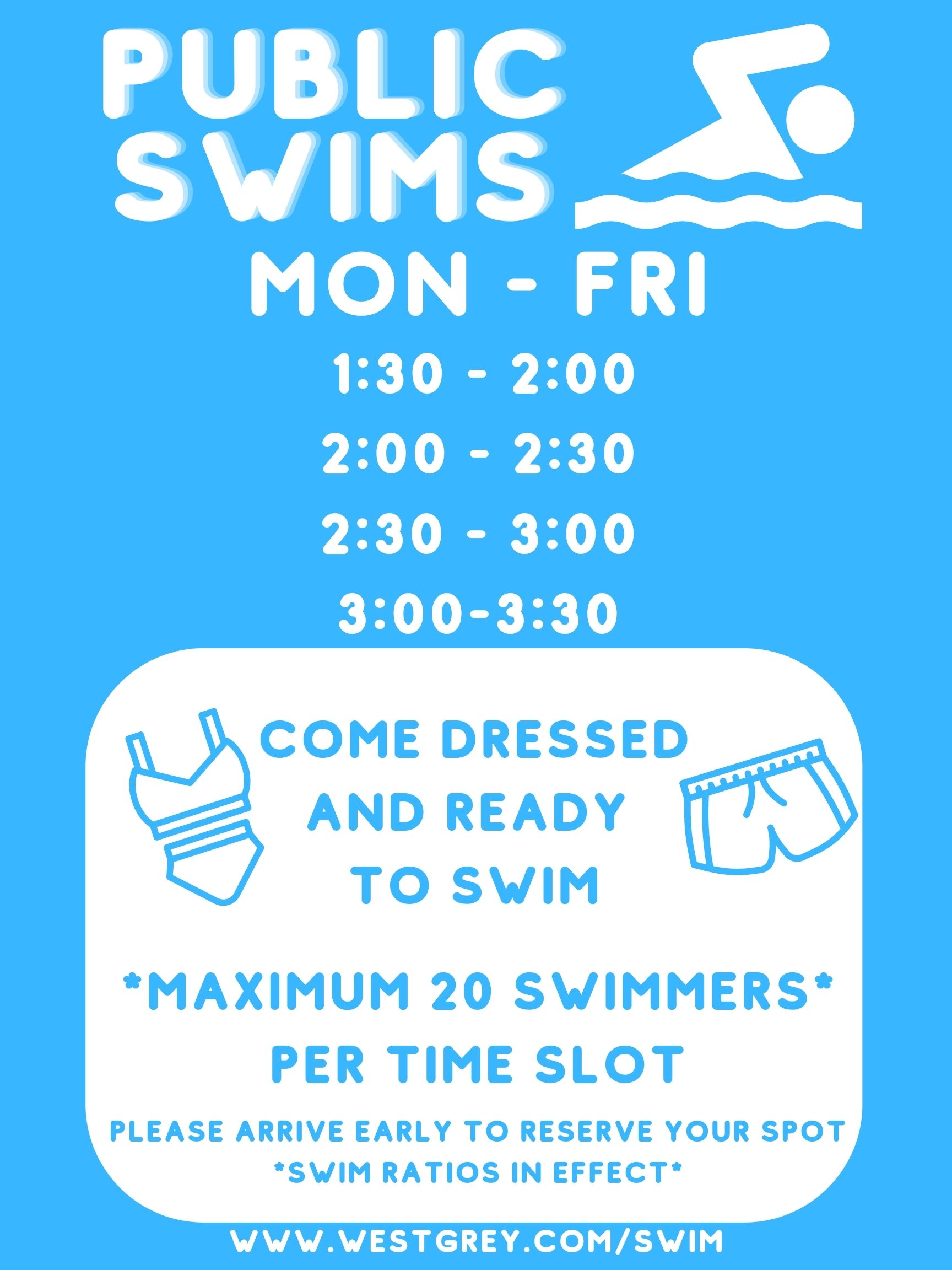 Public Swim Poster (M-F 1:30-2 / 2:00-2:30 / 2:30-3 / 3-3:30)