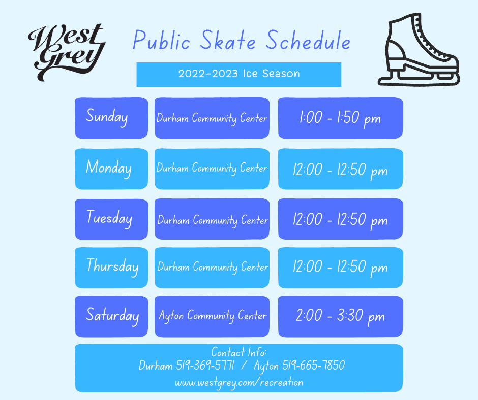West Grey public skating 