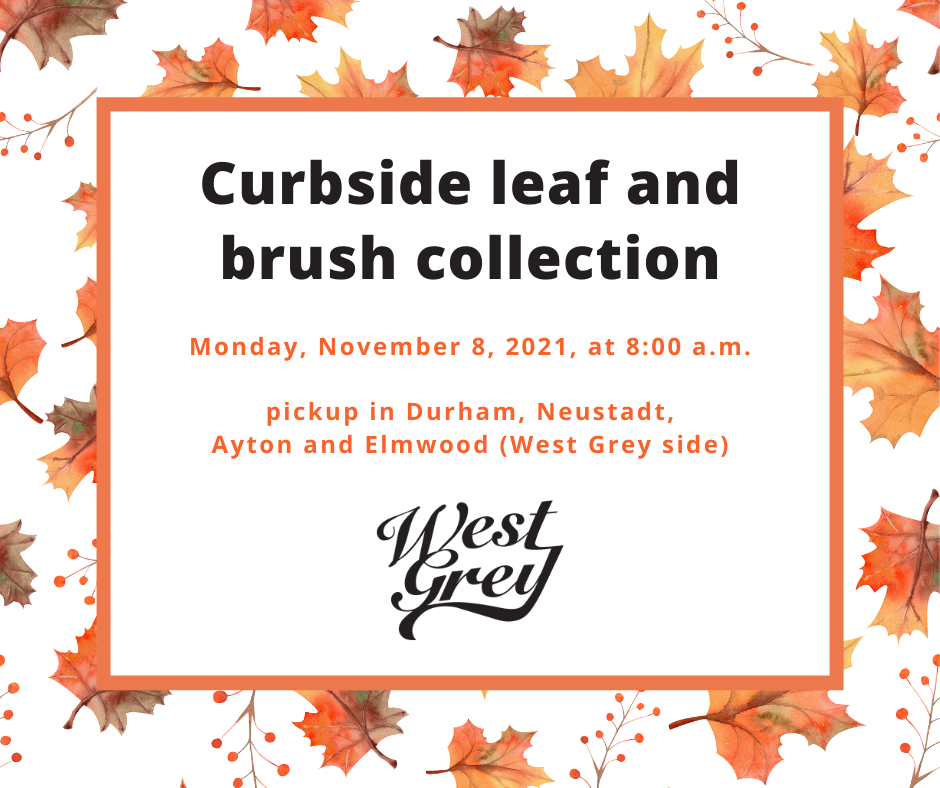 West Grey curbside leaf, garden debris and brush collection