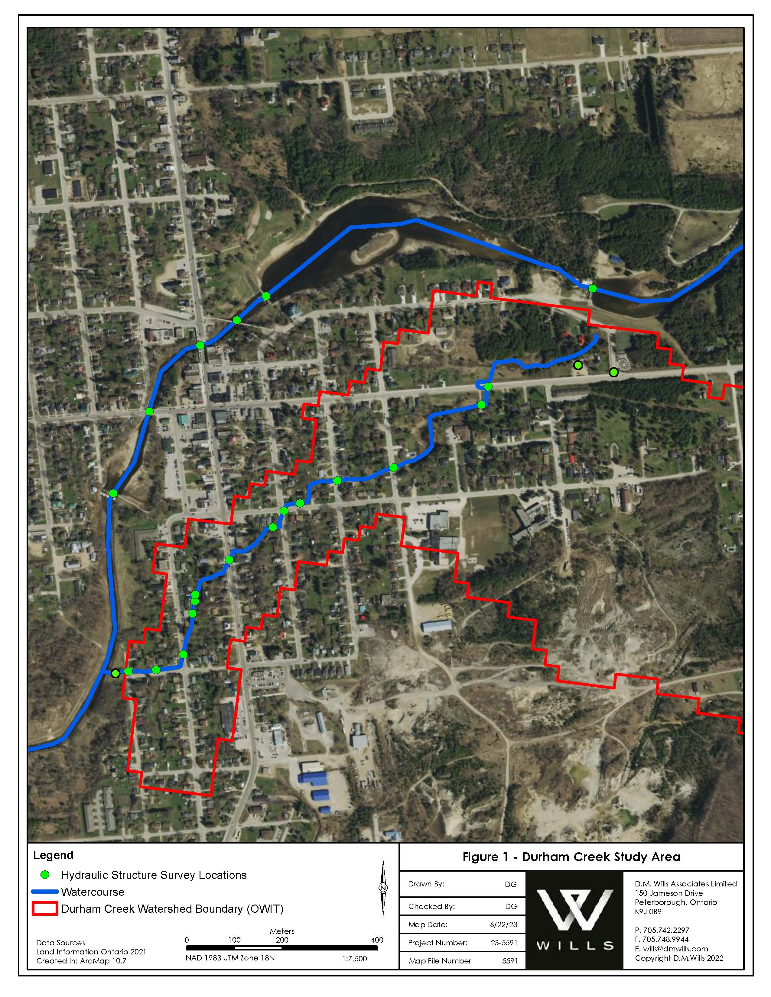 Durham Creek Study Area Map