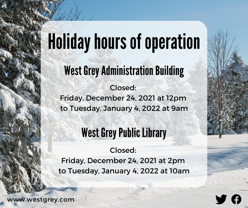 Holiday hours of operation 