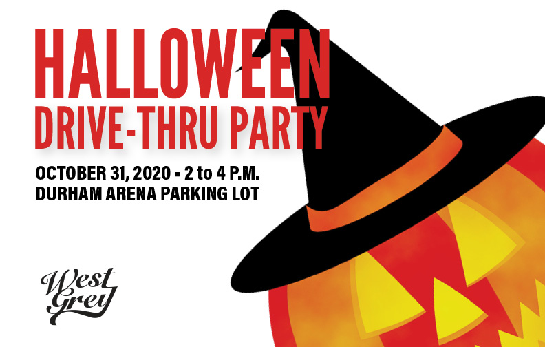 This graphic outlines the details of the Halloween drive-thru event